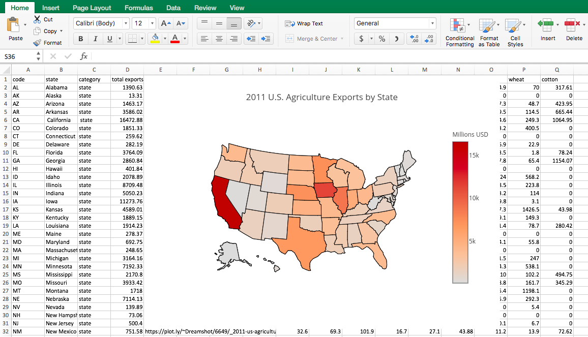 Make A Choropleth Map With Chart Studio And Excel