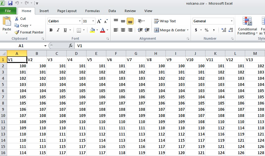 Excel view