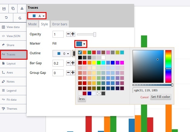 Edit Bar color