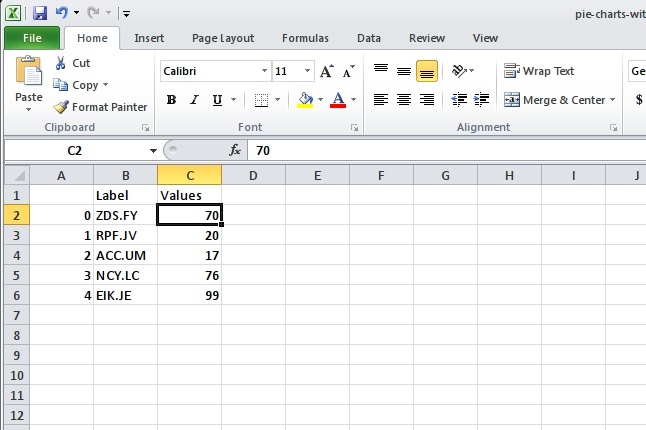 Excel view